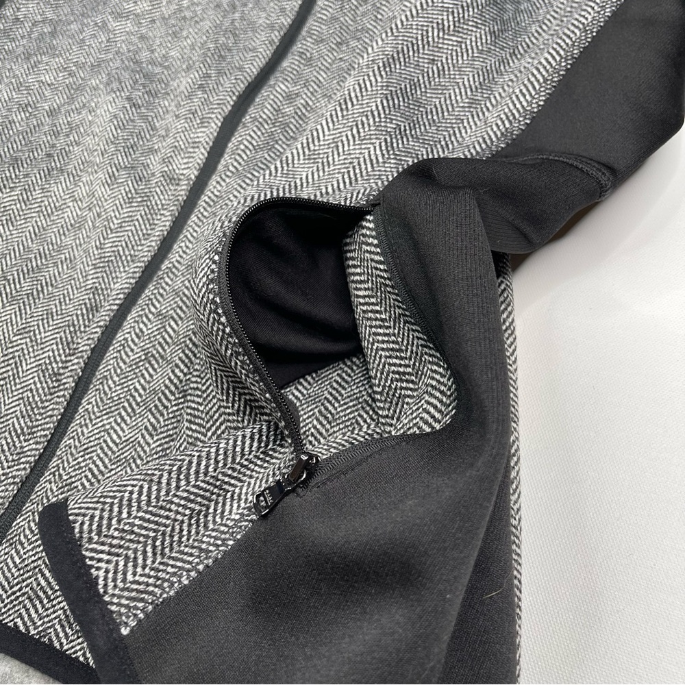 Marc New York Fleece Jacket Full Zip Black Herringbone Outdoor Comfy Gorp Warm - Picture 8 of 14